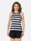W SIREN TANK TOP albastru închis